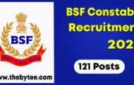 BSF Recruitment 2022 – Apply Offline for 121 Constable Posts