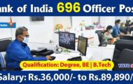 Bank of India Recruitment 2022 – Apply 696 Officer Posts