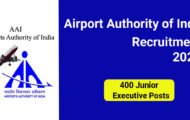 AAI Recruitment 2022 – Apply Online For 400 Junior Executive Posts