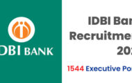 IDBI Bank Recruitment 2022 – Apply Online For 1544 Executives Posts