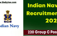 Indian Navy Recruitment 2022 – Apply Offline For 220 Group C Posts
