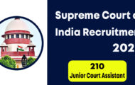 Supreme Court of India Recruitment 2022 – Apply Online for 210 Assistant Posts