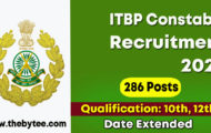 ITBP Recruitment 2022 – Apply Online for 286 Head Constable Posts