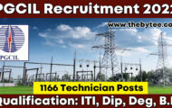 PGCIL Recruitment 2022 – Apply Online for 1166 Technician Posts