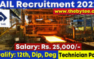 SAIL Recruitment 2022 – Apply Email for 45 Technician Posts