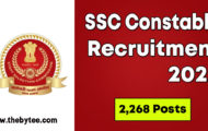 SSC Recruitment 2022 – Apply Online for 2268 Constable Posts