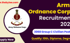 Army Ordnance Corps Recruitment 2022 – Apply Online for 3068 Group C Civilian Posts
