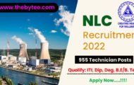 NLC Recruitment 2022 – Apply Online For 955 Technician Posts