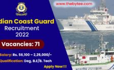 Indian Coast Guard Recruitment 2022 – Apply Online For 71 Assistant Commandant Posts