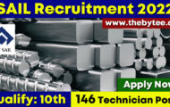 SAIL Recruitment 2022 – Apply Online For 146 Technician Trainee Posts