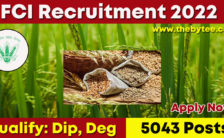 FCI Recruitment 2022 – Apply Online For 5043 Non-Executives Posts