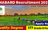 NABARD Recruitment 2022 – Apply Online for 177 Grade B Posts