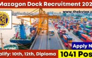 Mazagon Dock Recruitment 2022 – Apply Online For 1041 Non-Executives Post