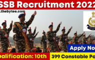 SSB Recruitment 2022 – Apply Online for 399 Constable Posts